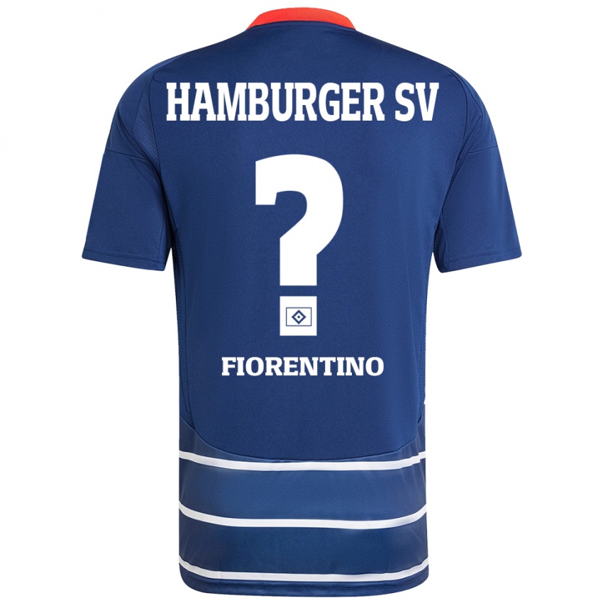 Gyermek Gianluca Fiorentino #0 Sötétkék Idegenbeli Jersey 2024/25 Mez Póló Ing