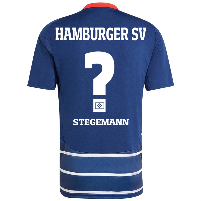 Gyermek Jean-Pierre Stegemann #0 Sötétkék Idegenbeli Jersey 2024/25 Mez Póló Ing