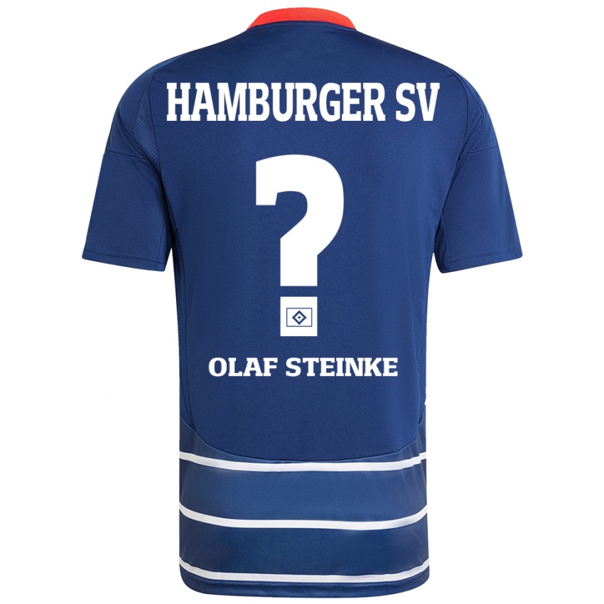 Gyermek Eric Olaf Steinke #0 Sötétkék Idegenbeli Jersey 2024/25 Mez Póló Ing