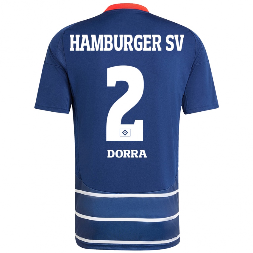 Gyermek Raphael Dorra #2 Sötétkék Idegenbeli Jersey 2024/25 Mez Póló Ing