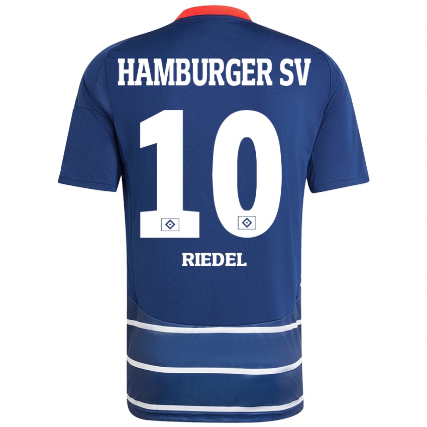 Gyermek Arnaud Riedel #10 Sötétkék Idegenbeli Jersey 2024/25 Mez Póló Ing