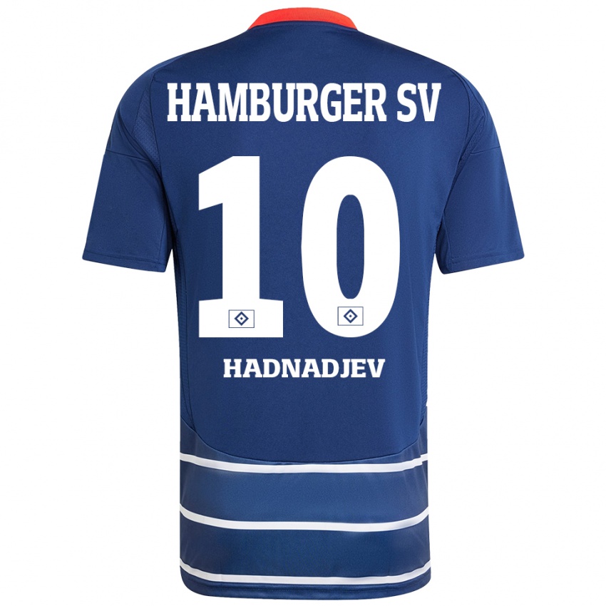 Gyermek Marko Hadnadjev #10 Sötétkék Idegenbeli Jersey 2024/25 Mez Póló Ing