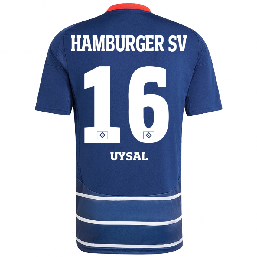 Gyermek Samed Uysal #16 Sötétkék Idegenbeli Jersey 2024/25 Mez Póló Ing