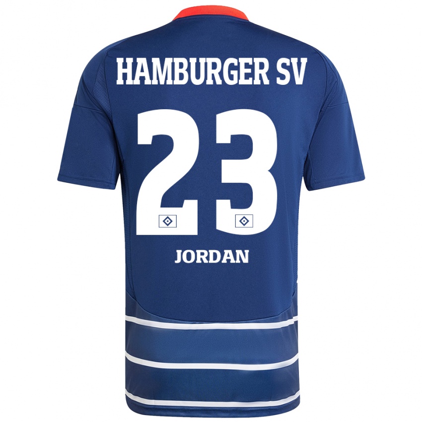 Gyermek Dominik Jordan #23 Sötétkék Idegenbeli Jersey 2024/25 Mez Póló Ing