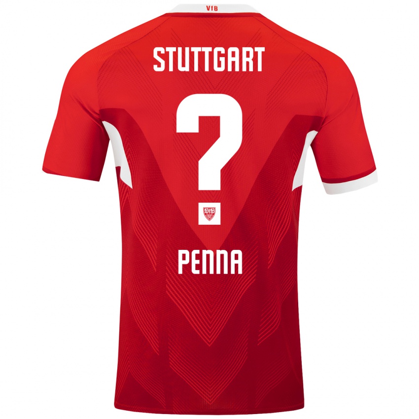 Gyermek Lauri Penna #0 Piros Fehér Idegenbeli Jersey 2024/25 Mez Póló Ing