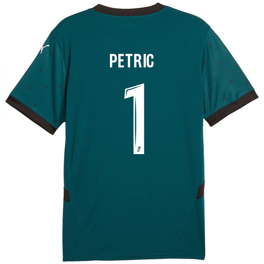 Gyermek Denis Petric #1 Sötétzöld Idegenbeli Jersey 2024/25 Mez Póló Ing