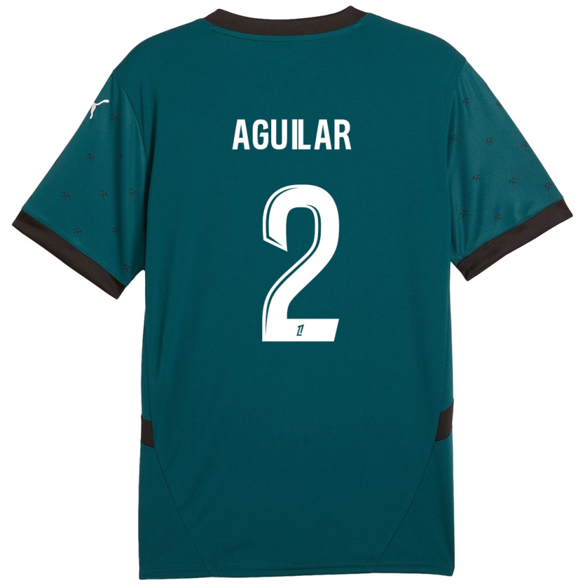 Gyermek Ruben Aguilar #2 Sötétzöld Idegenbeli Jersey 2024/25 Mez Póló Ing