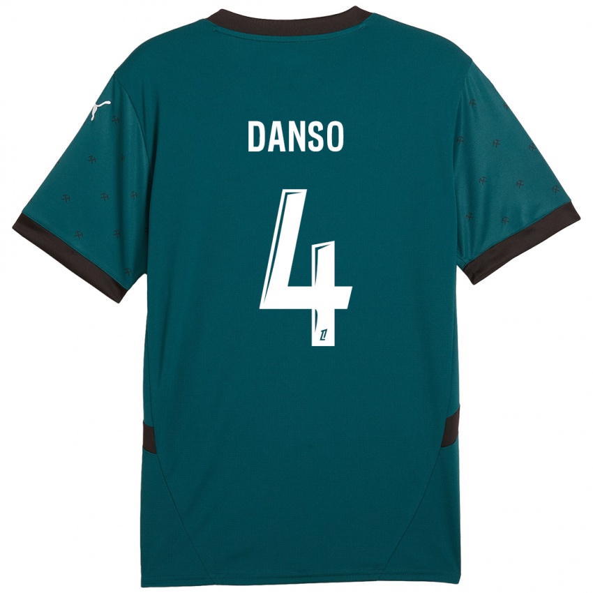 Gyermek Kevin Danso #4 Sötétzöld Idegenbeli Jersey 2024/25 Mez Póló Ing