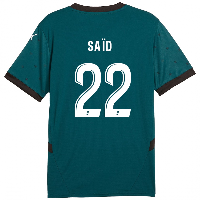 Gyermek Wesley Saïd #22 Sötétzöld Idegenbeli Jersey 2024/25 Mez Póló Ing