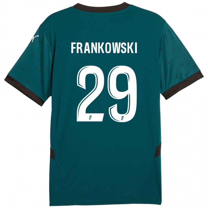 Gyermek Przemyslaw Frankowski #29 Sötétzöld Idegenbeli Jersey 2024/25 Mez Póló Ing