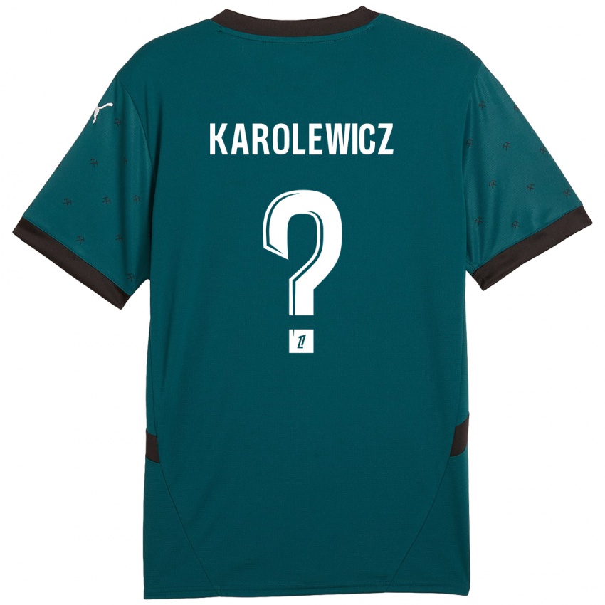 Gyermek Roman Karolewicz #0 Sötétzöld Idegenbeli Jersey 2024/25 Mez Póló Ing