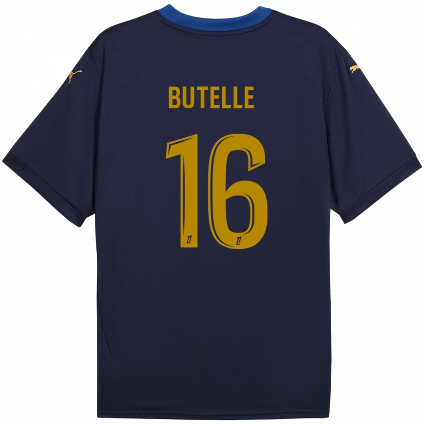 Gyermek Ludovic Butelle #16 Sötétkék Arany Idegenbeli Jersey 2024/25 Mez Póló Ing