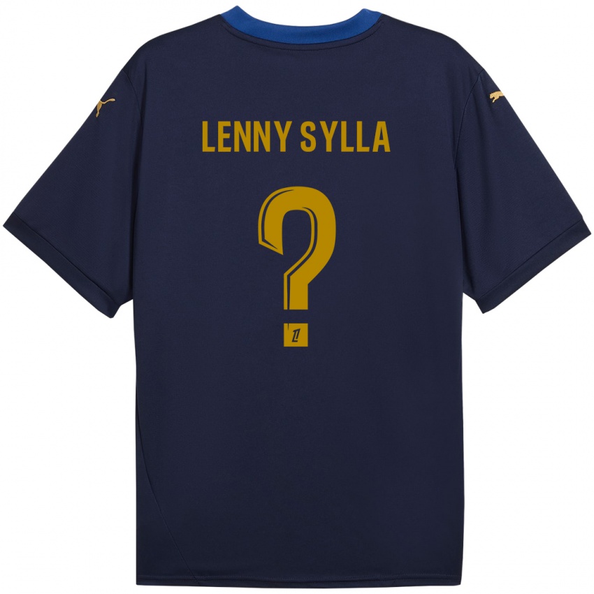 Gyermek Lenny Sylla #0 Sötétkék Arany Idegenbeli Jersey 2024/25 Mez Póló Ing