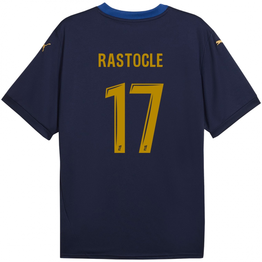 Gyermek Jade Rastocle #17 Sötétkék Arany Idegenbeli Jersey 2024/25 Mez Póló Ing