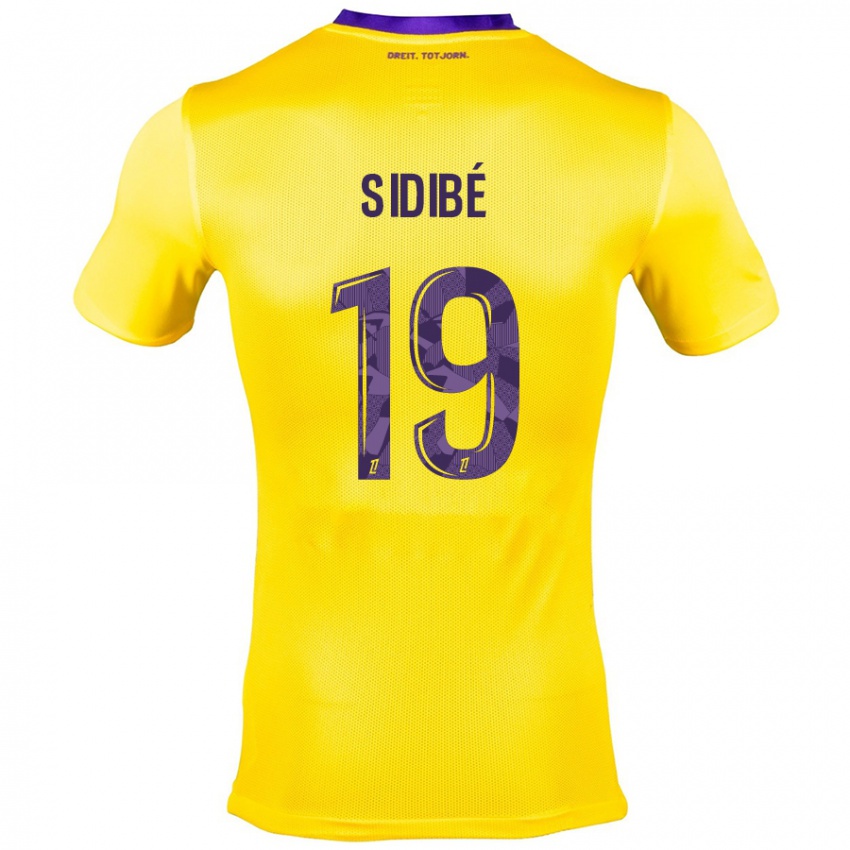 Gyermek Djibril Sidibé #19 Sárga Lila Idegenbeli Jersey 2024/25 Mez Póló Ing