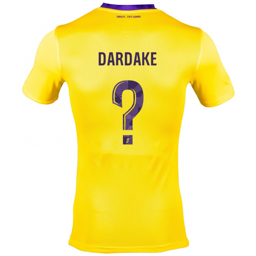 Gyermek Wassim Dardake #0 Sárga Lila Idegenbeli Jersey 2024/25 Mez Póló Ing