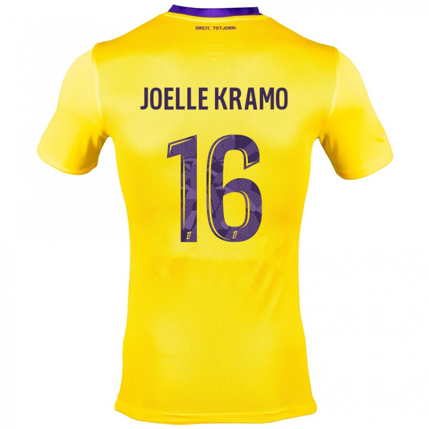 Gyermek Marie Joelle Kramo #16 Sárga Lila Idegenbeli Jersey 2024/25 Mez Póló Ing