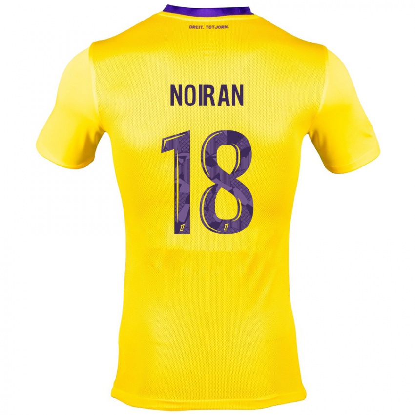 Gyermek Clara Noiran #18 Sárga Lila Idegenbeli Jersey 2024/25 Mez Póló Ing