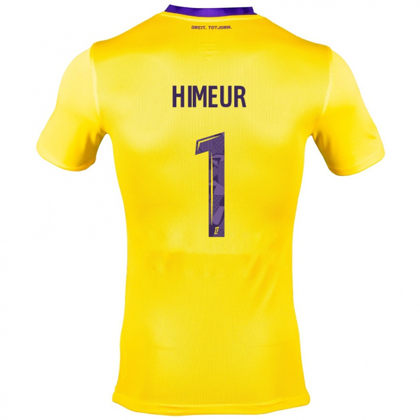 Gyermek Thomas Himeur #1 Sárga Lila Idegenbeli Jersey 2024/25 Mez Póló Ing