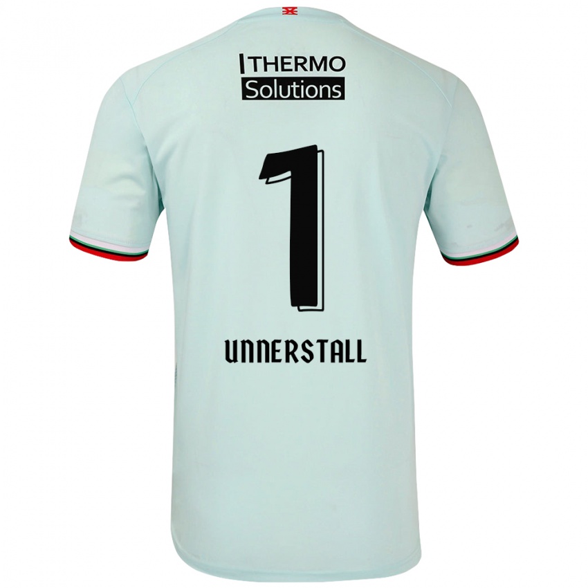 Gyermek Lars Unnerstall #1 Világoszöld Idegenbeli Jersey 2024/25 Mez Póló Ing