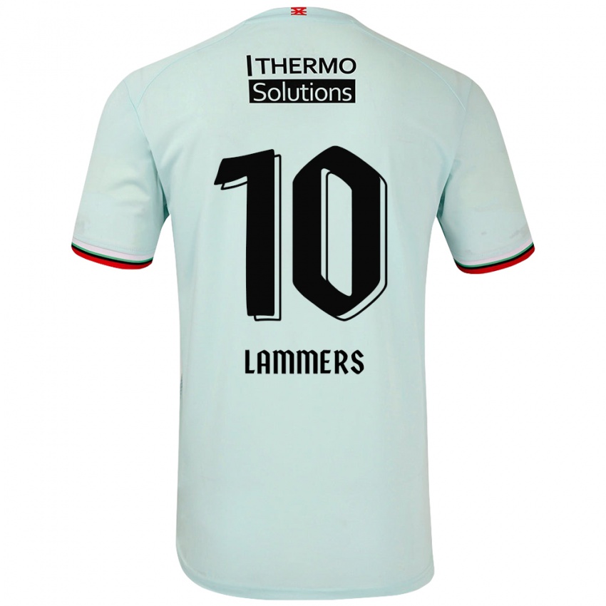 Gyermek Sam Lammers #10 Világoszöld Idegenbeli Jersey 2024/25 Mez Póló Ing