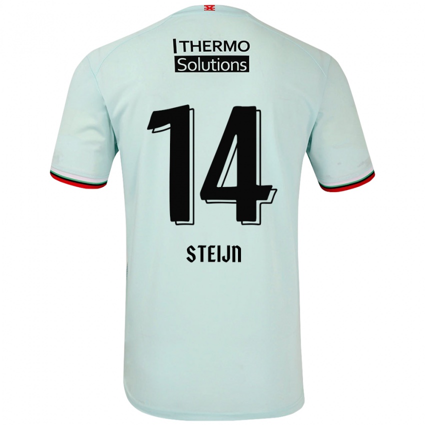 Gyermek Sem Steijn #14 Világoszöld Idegenbeli Jersey 2024/25 Mez Póló Ing