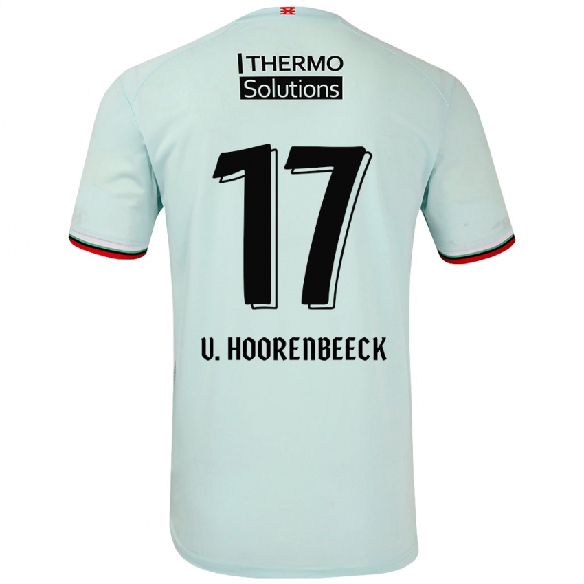 Gyermek Alec Van Hoorenbeeck #17 Világoszöld Idegenbeli Jersey 2024/25 Mez Póló Ing