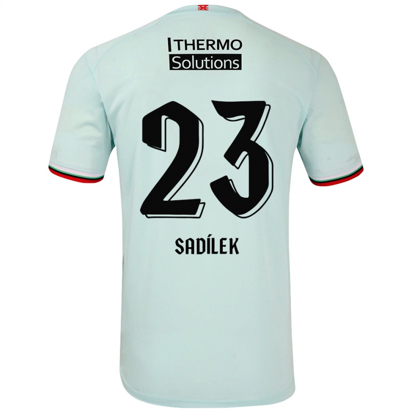 Gyermek Michal Sadilek #23 Világoszöld Idegenbeli Jersey 2024/25 Mez Póló Ing