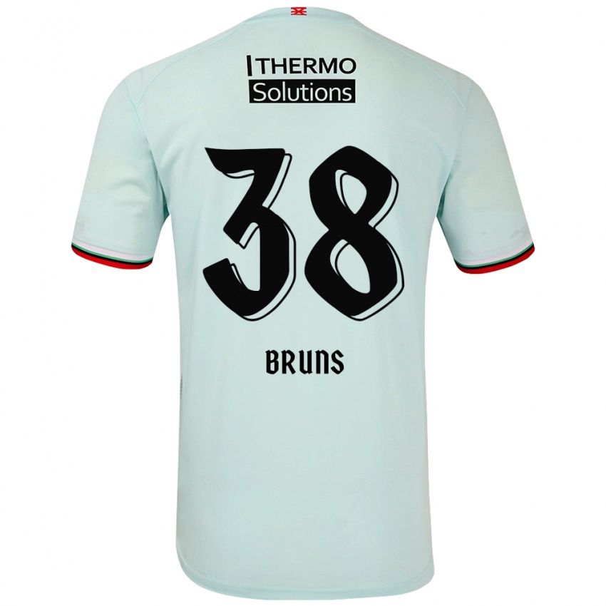 Gyermek Max Bruns #38 Világoszöld Idegenbeli Jersey 2024/25 Mez Póló Ing