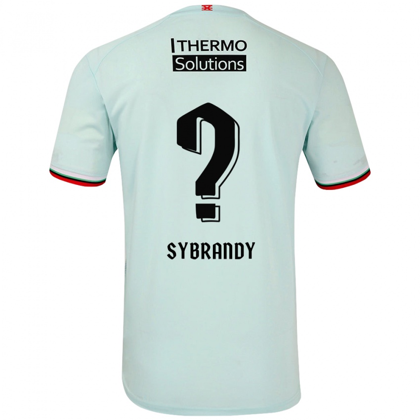 Gyermek Sander Sybrandy #0 Világoszöld Idegenbeli Jersey 2024/25 Mez Póló Ing