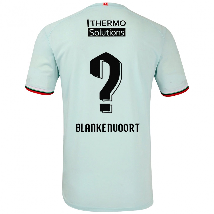 Gyermek Rens Blankenvoort #0 Világoszöld Idegenbeli Jersey 2024/25 Mez Póló Ing