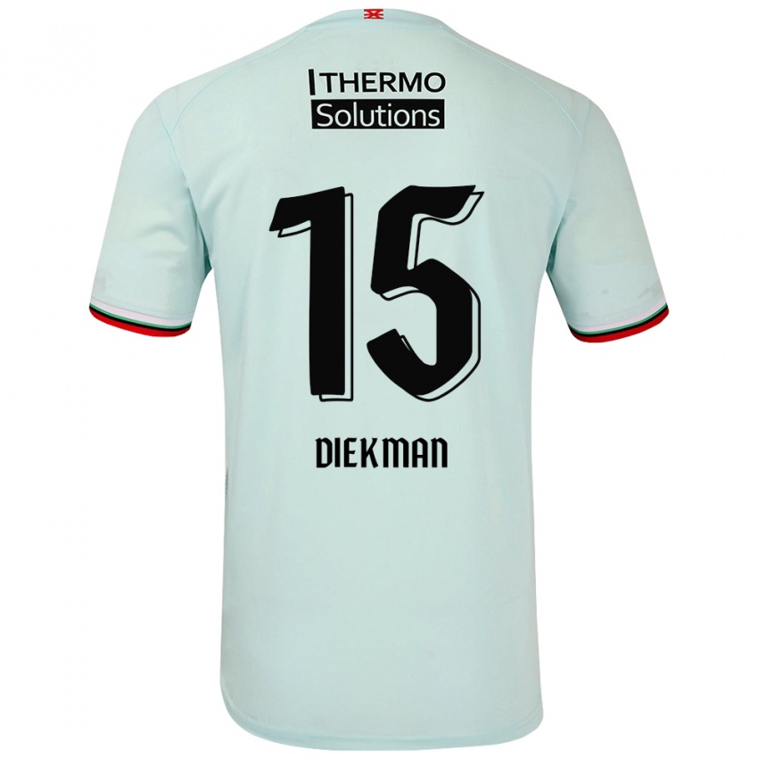 Gyermek Jill Diekman #15 Világoszöld Idegenbeli Jersey 2024/25 Mez Póló Ing