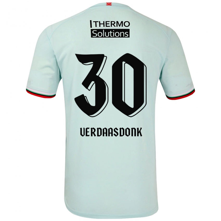 Gyermek Suus Verdaasdonk #30 Világoszöld Idegenbeli Jersey 2024/25 Mez Póló Ing