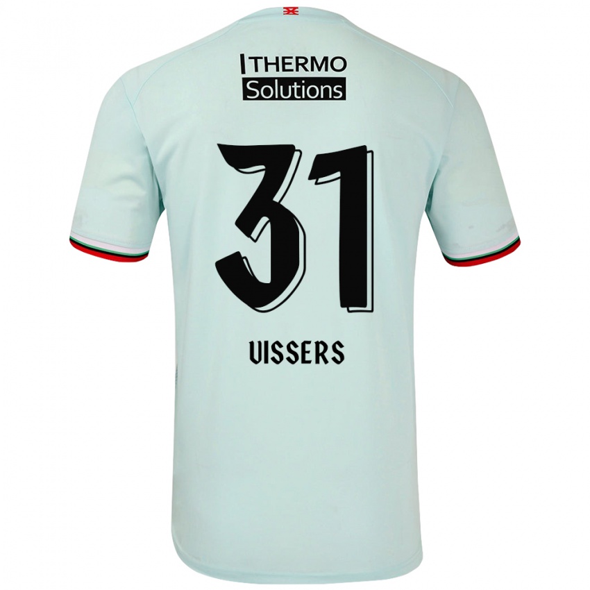 Gyermek Kiki Vissers #31 Világoszöld Idegenbeli Jersey 2024/25 Mez Póló Ing