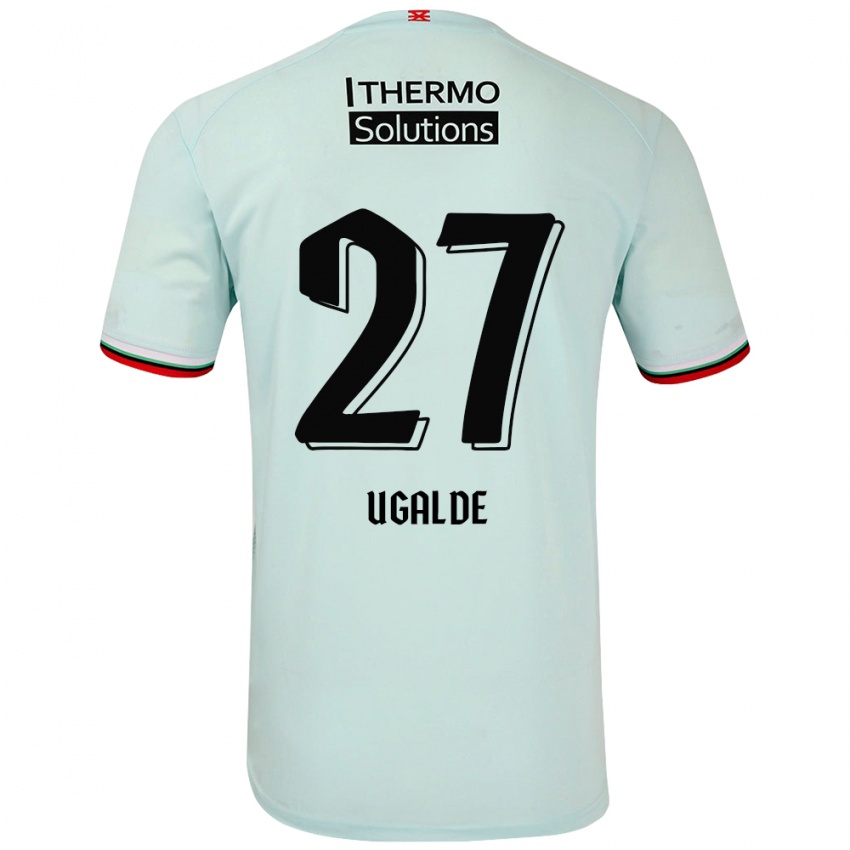 Gyermek Manfred Ugalde #27 Világoszöld Idegenbeli Jersey 2024/25 Mez Póló Ing