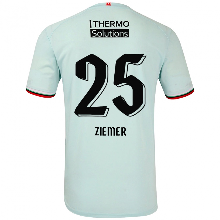 Gyermek Taylor Ziemer #25 Világoszöld Idegenbeli Jersey 2024/25 Mez Póló Ing