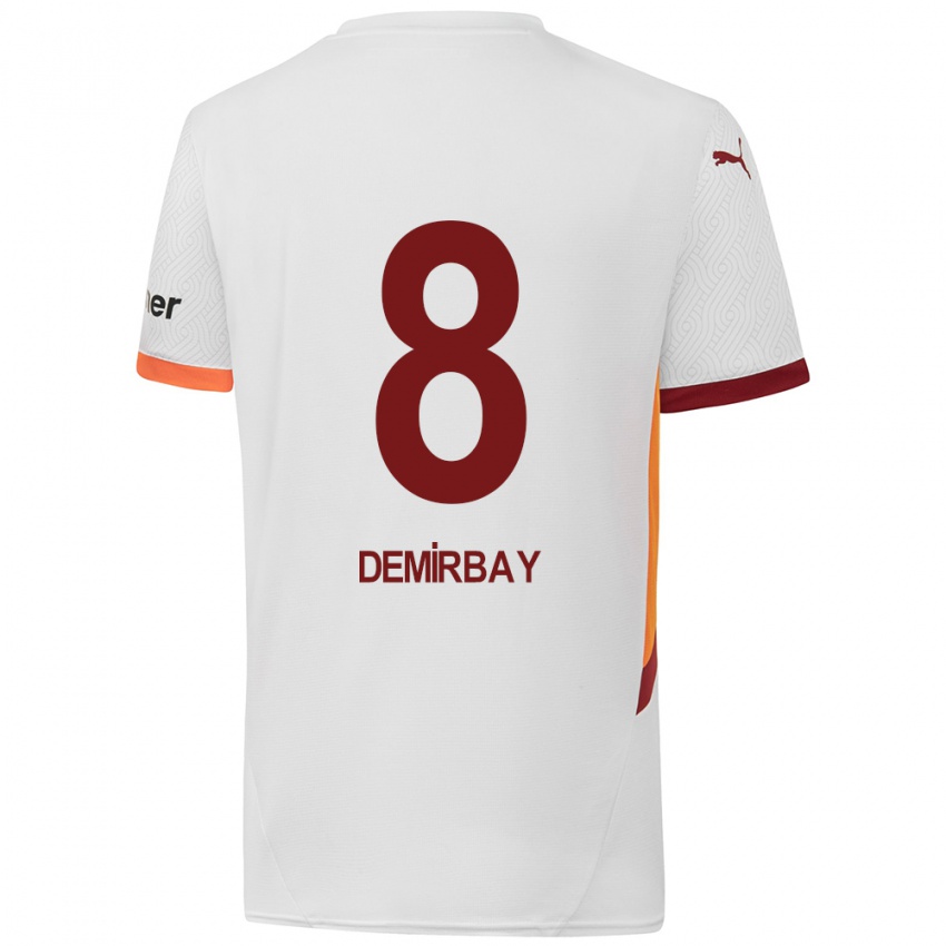 Gyermek Kerem Demirbay #8 Fehér Sárga Piros Idegenbeli Jersey 2024/25 Mez Póló Ing