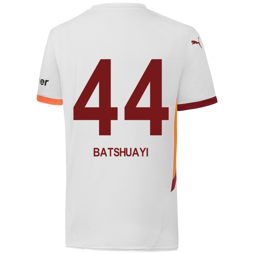 Gyermek Michy Batshuayi #44 Fehér Sárga Piros Idegenbeli Jersey 2024/25 Mez Póló Ing