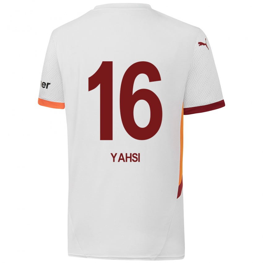 Gyermek Ismail Yahsi #16 Fehér Sárga Piros Idegenbeli Jersey 2024/25 Mez Póló Ing