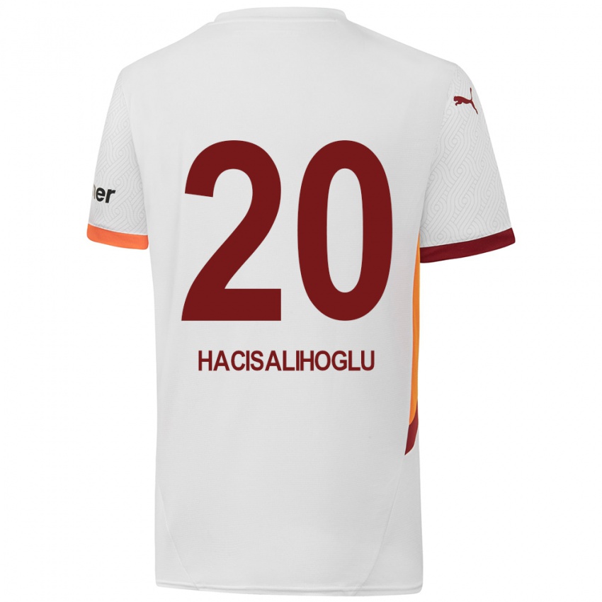 Gyermek Arda Hacisalihoglu #20 Fehér Sárga Piros Idegenbeli Jersey 2024/25 Mez Póló Ing