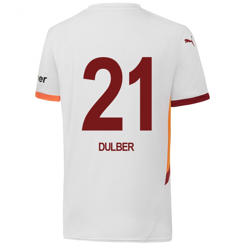 Gyermek Didem Dülber #21 Fehér Sárga Piros Idegenbeli Jersey 2024/25 Mez Póló Ing