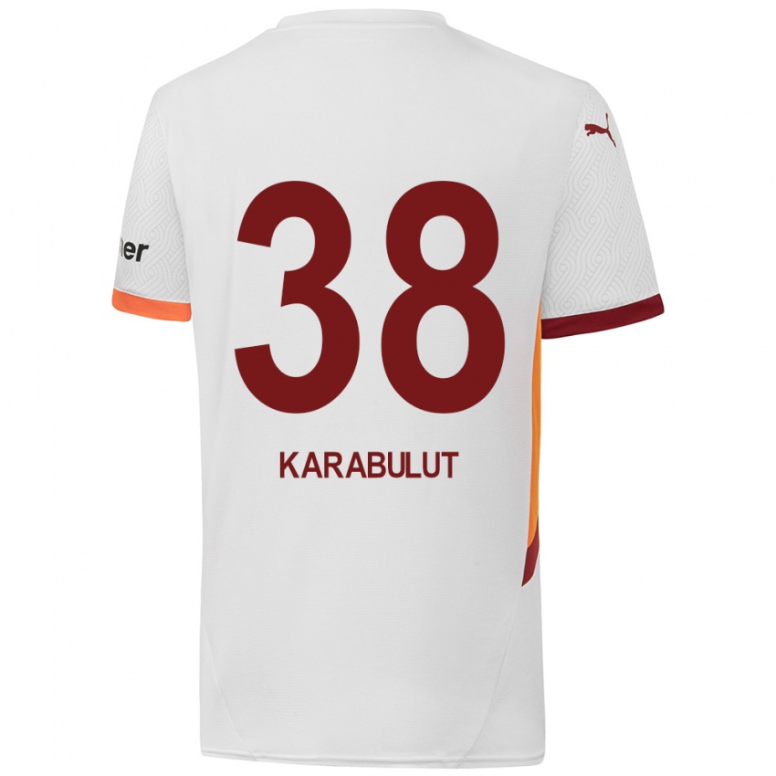 Gyermek Arzu Karabulut #38 Fehér Sárga Piros Idegenbeli Jersey 2024/25 Mez Póló Ing