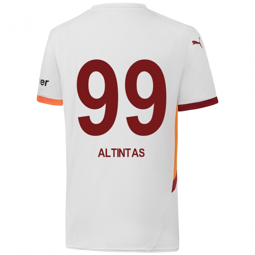 Gyermek Benan Altıntaş #99 Fehér Sárga Piros Idegenbeli Jersey 2024/25 Mez Póló Ing