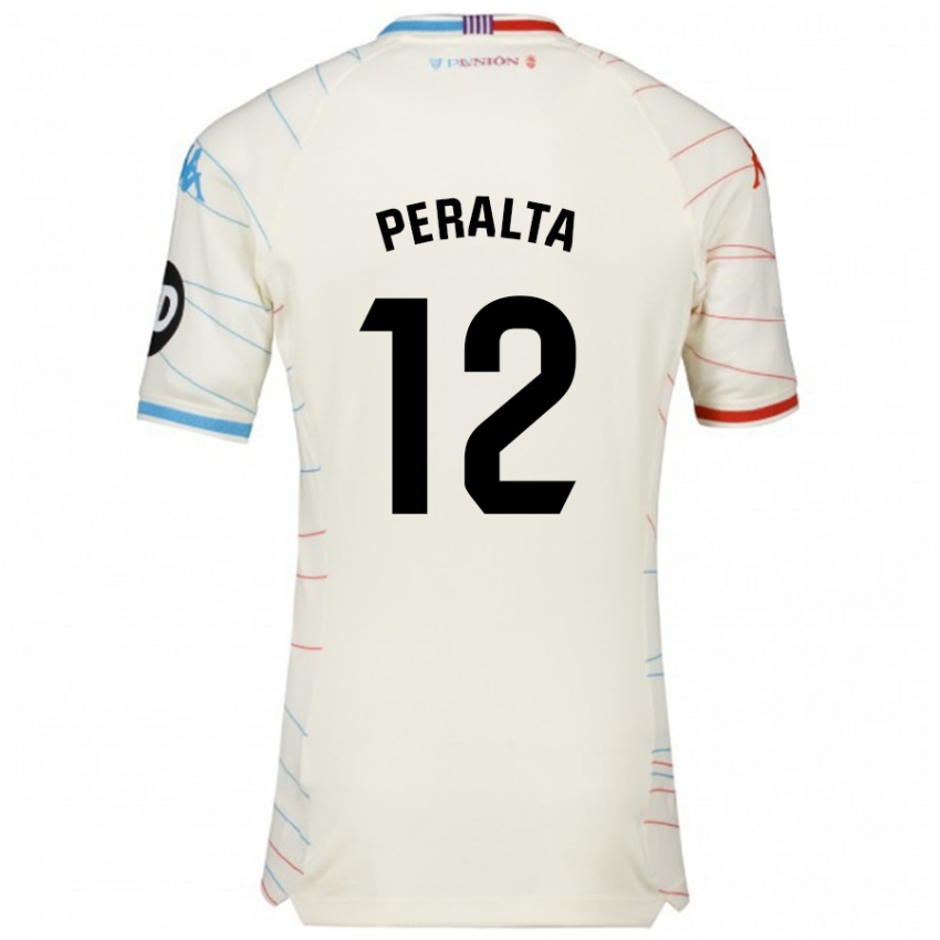 Gyermek Fernando Peralta #12 Fehér Piros Kék Idegenbeli Jersey 2024/25 Mez Póló Ing