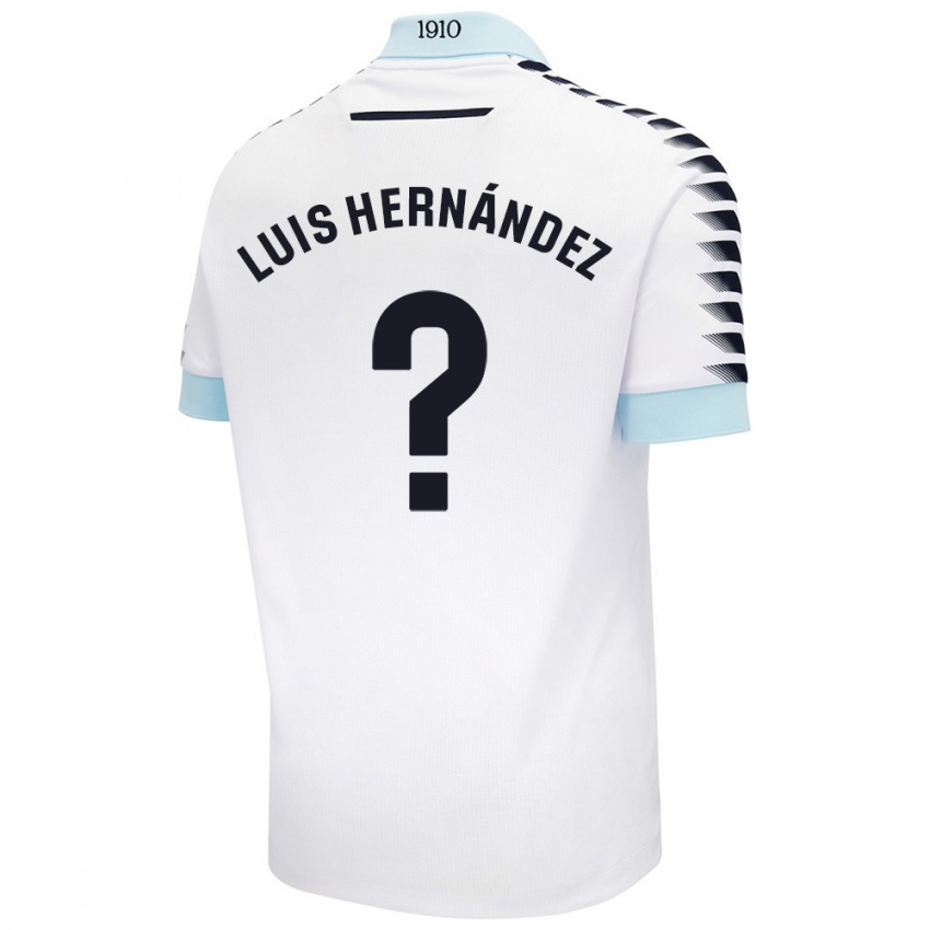 Gyermek Luis Hernández #0 Fehér Kék Idegenbeli Jersey 2024/25 Mez Póló Ing