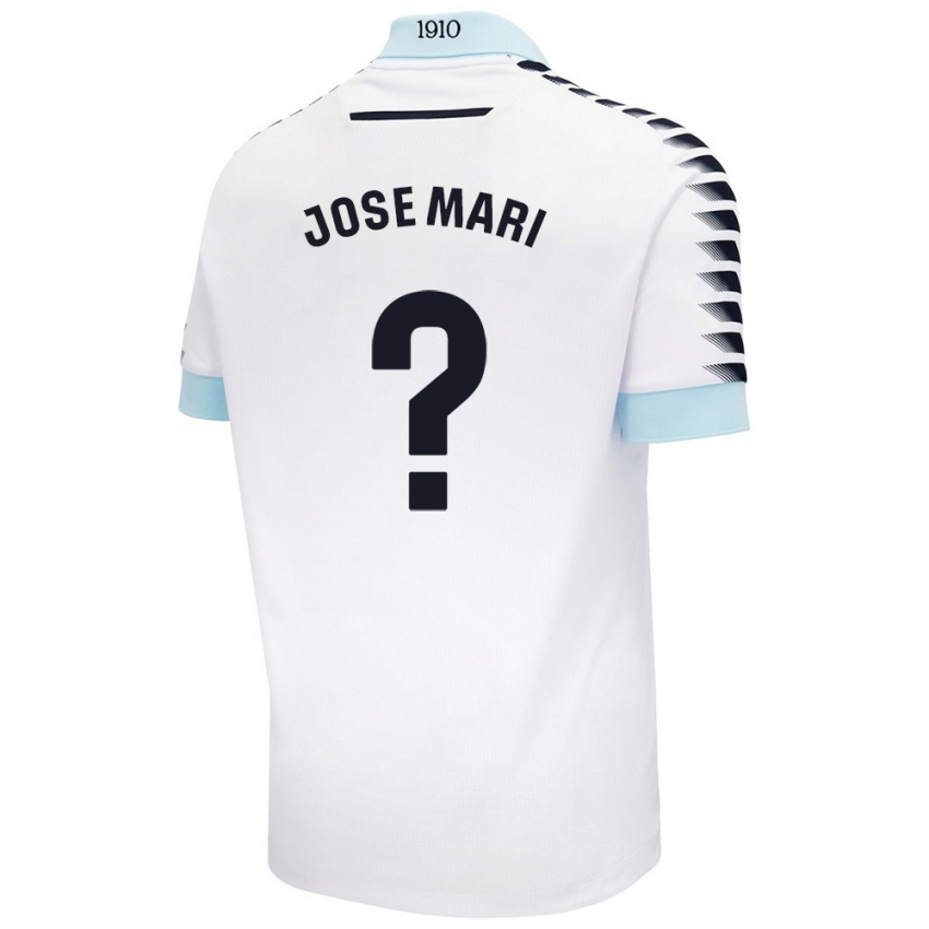 Gyermek José Mari #0 Fehér Kék Idegenbeli Jersey 2024/25 Mez Póló Ing