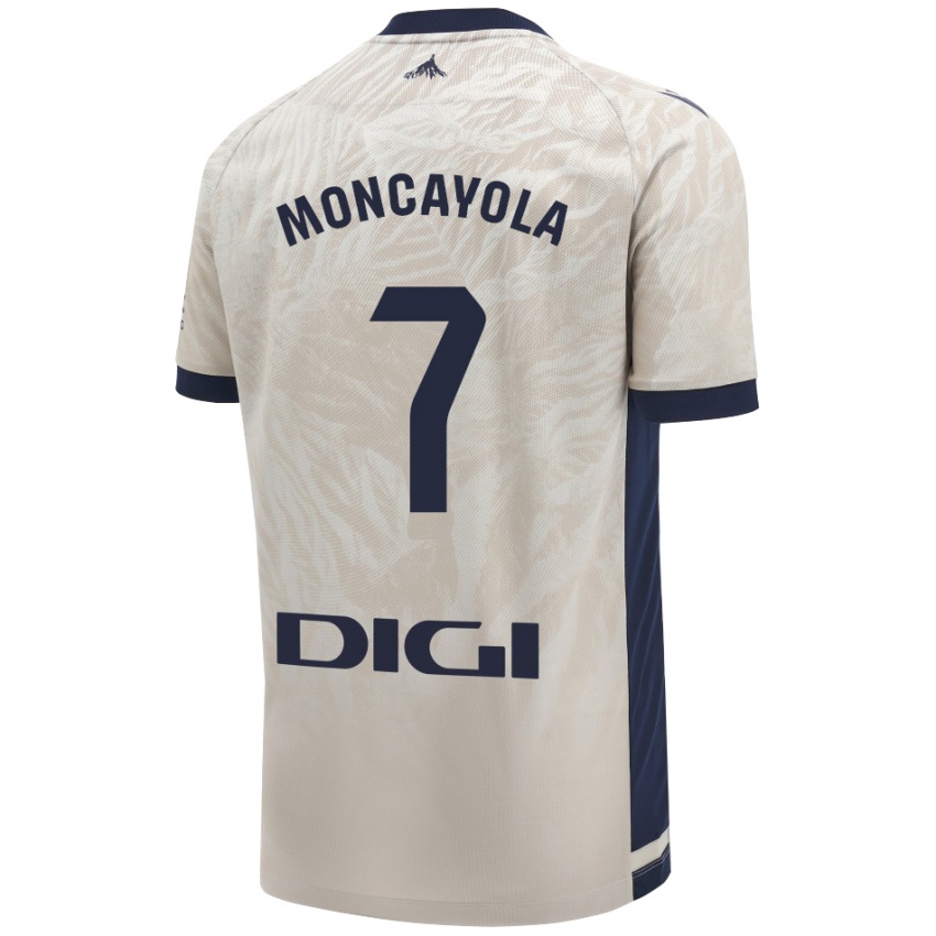 Gyermek Jon Moncayola #7 Világos Szürke Idegenbeli Jersey 2024/25 Mez Póló Ing