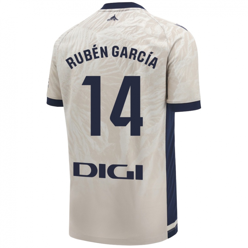 Gyermek Rubén García #14 Világos Szürke Idegenbeli Jersey 2024/25 Mez Póló Ing