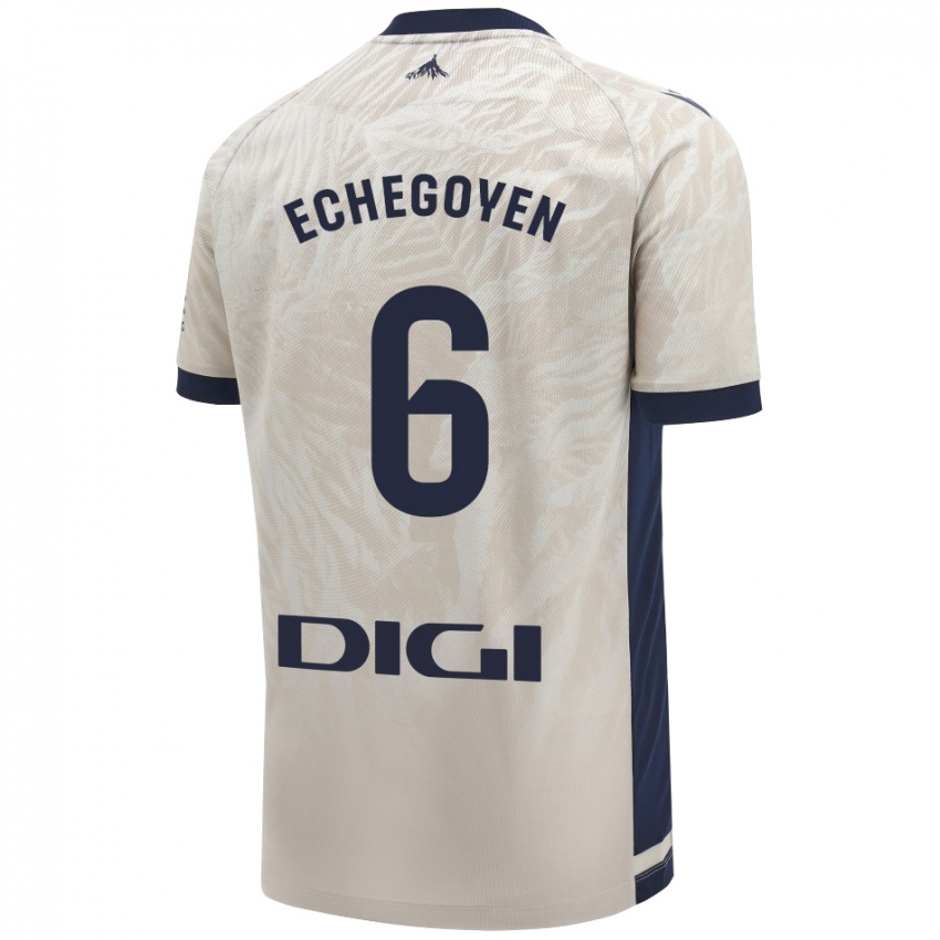 Gyermek Mauro Echegoyen #6 Világos Szürke Idegenbeli Jersey 2024/25 Mez Póló Ing