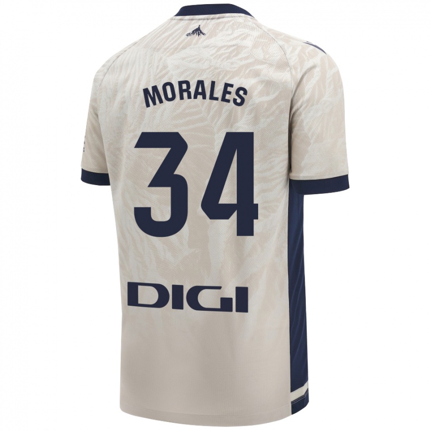 Gyermek Anai Morales #34 Világos Szürke Idegenbeli Jersey 2024/25 Mez Póló Ing